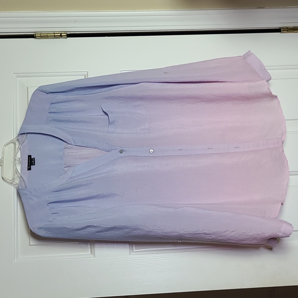 Ladies Long Sleeved Button Down